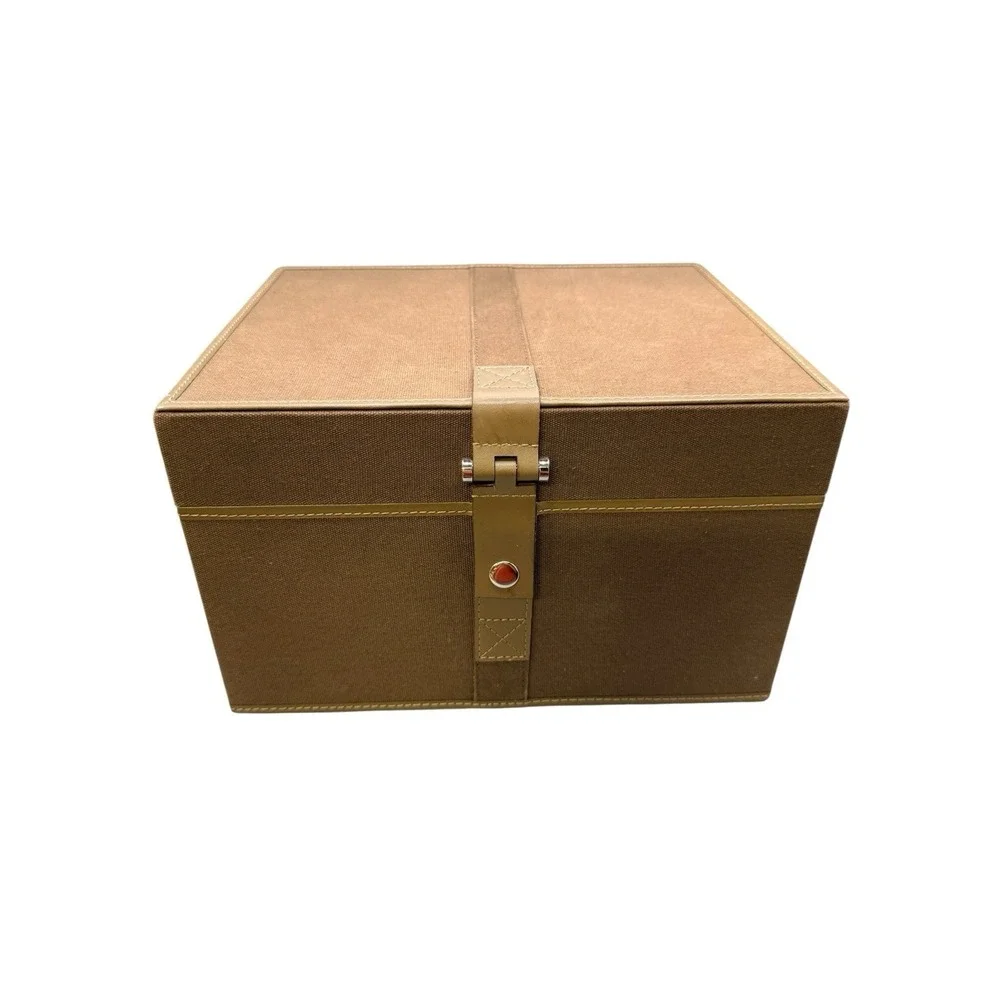 Drexel Heritage Men's Jewelry Chest Coin Watch Ring Box Modern Brown 10